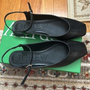 Jcrew Ankle Strap Sling Back Flats- NWT-Brand New-Never Worn